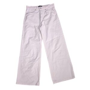 Gap Denim High Rise Wide Leg Jeans White Size 4/27R Solid Cotton Pants